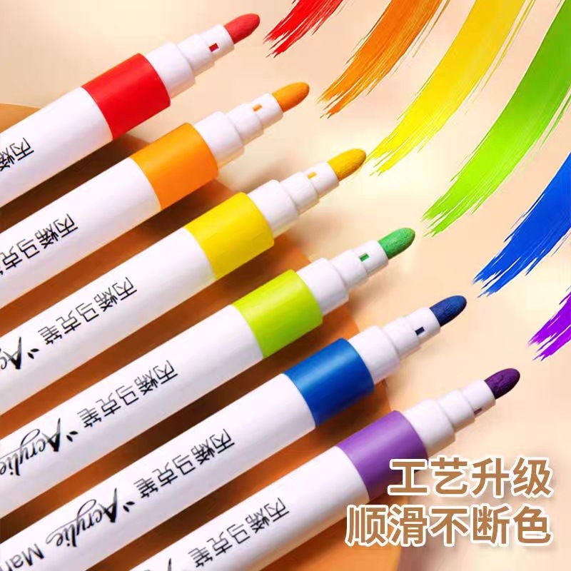 Traje de marcador de acrílico al por mayor 48-color impermeable no-desvanecimiento papel no transparente para niños y estudiantes arte