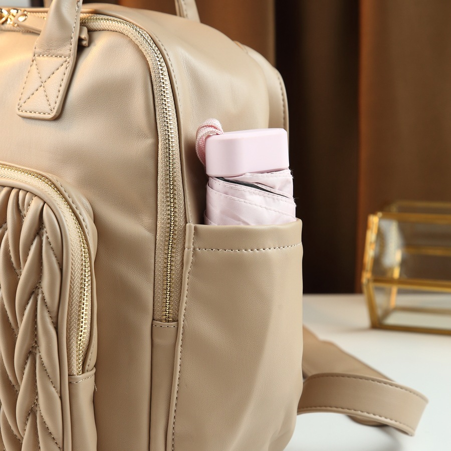 Retro-Rucksack im einfarbigen, gewebten Design – vielseitige, lässige Reise- und Wickeltasche für Damen_voghion.com
