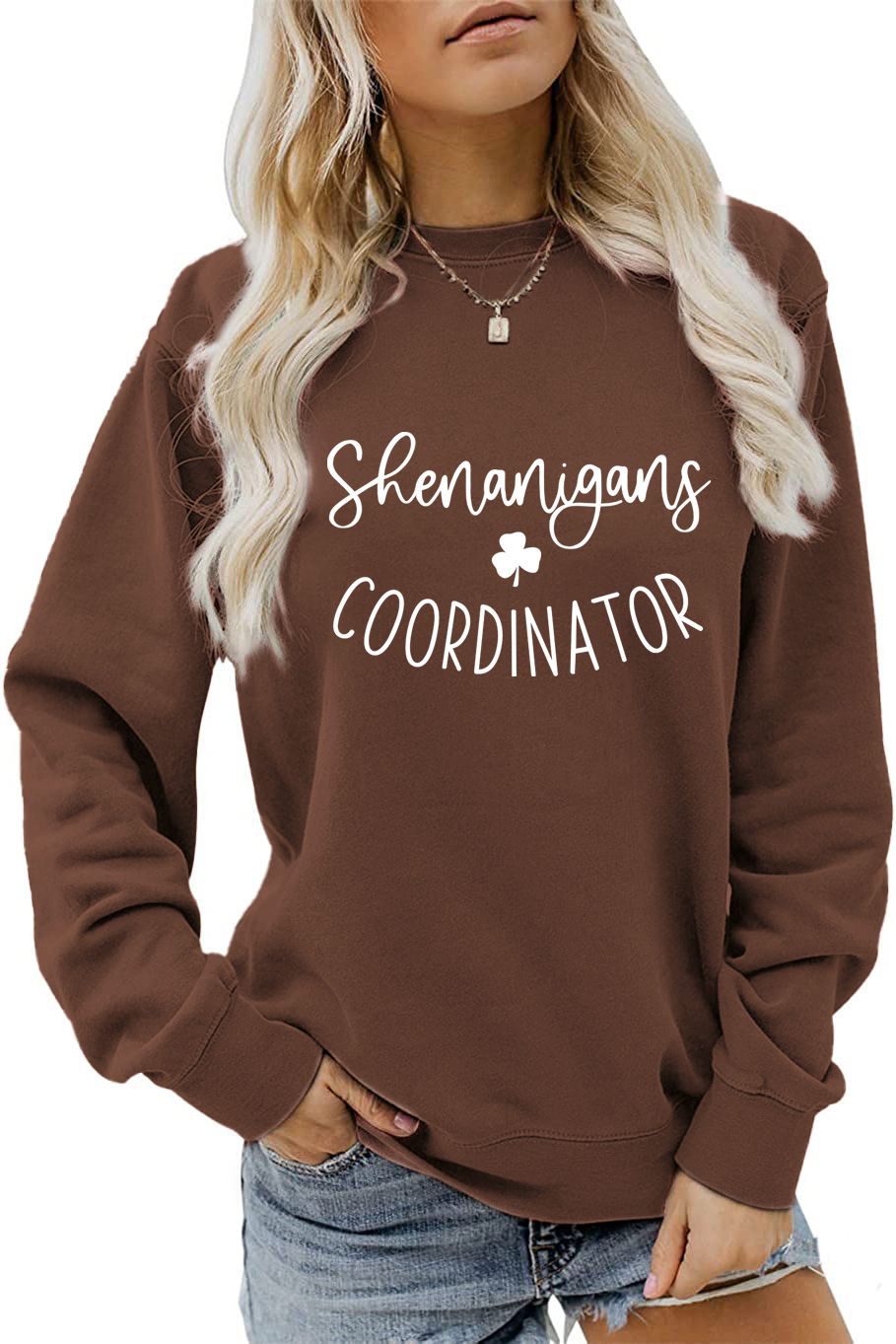 420g Weight Long Sleeve Sleeve Length Pullovers Placket Type Regular Sleeve Sleeve Type Cotton Fabric Type Regular Top Length Hoodie Tops Type Daily Occasion Round Neck Neckline Loose Fit Type St. Patrick Festival Shamrock, Letter Pattern Spring, Autumn Season Women's Gender Casual, Streetwear Style Women's Hoodies Long Sleeve Casual Streetwear Shamrock Letter 19