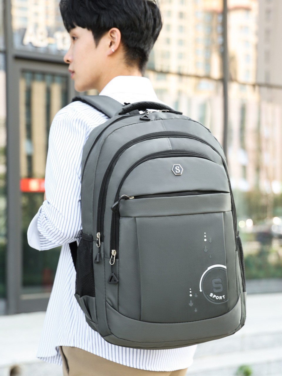 Transfronterizos de gran capacidad de negocios ocio viaje de negocios al aire libre mochila de computadora multifuncional de la escuela secundaria y la escuela secundaria