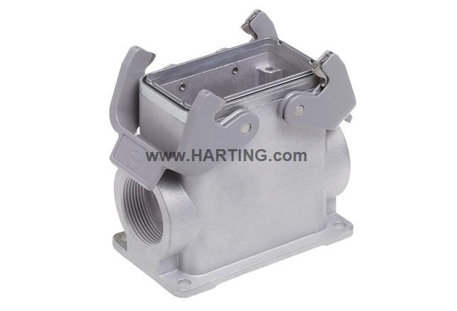 HARTING 浩亭 19628100272 Han® EMC 屏蔽 双锁扣表面安装底座