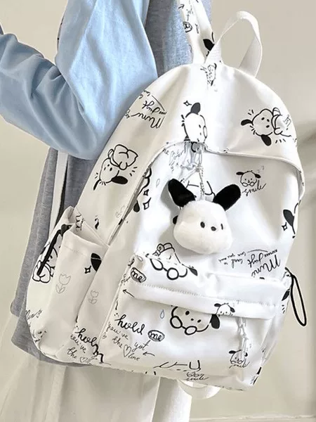 Niche Parchapa Dog Girl Schoolbag Junior High School Students Ins Soft Girl Backpack Female Senior high school Student Large Capacity Backpack Female