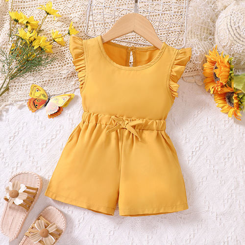 EW Children's Clothing: Clearance Set of 2 for Girls (Toddler/Preschooler) - Spring/Summer Lace Camisole Top + Short Pants - Item TZ544-A