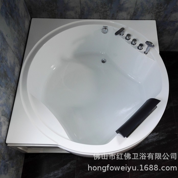 Dual fan para parejas bañera triángulo diamantes formando bañera de persona pequeña casa bañera de esquina