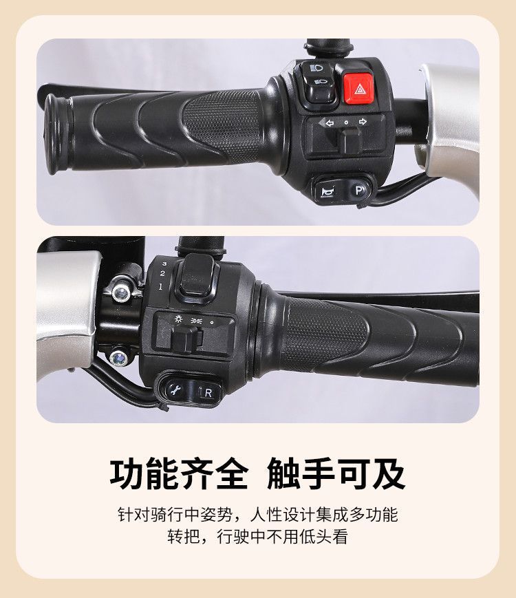 Cross-Border Wholesale of New Adult Electric Vehicles 60V72V, Men's and Women's Electric Scooters with License Plates, Long-Range Electric Motorcycles