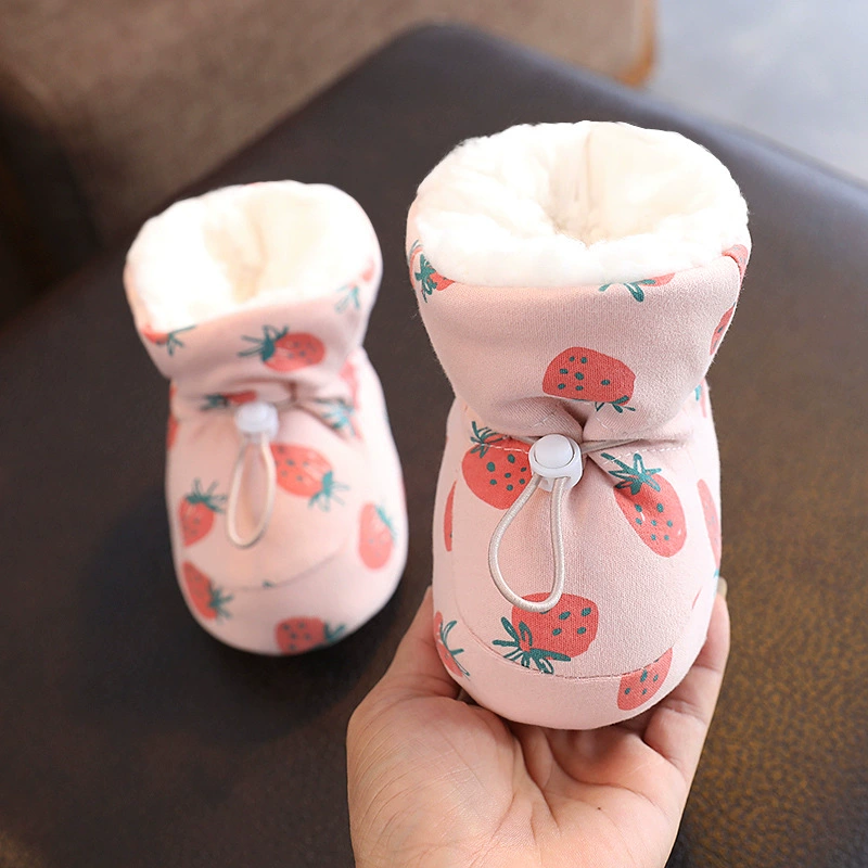 Children's winter keep warm protective lanyard holder for new born, soft sole, 3-12 month