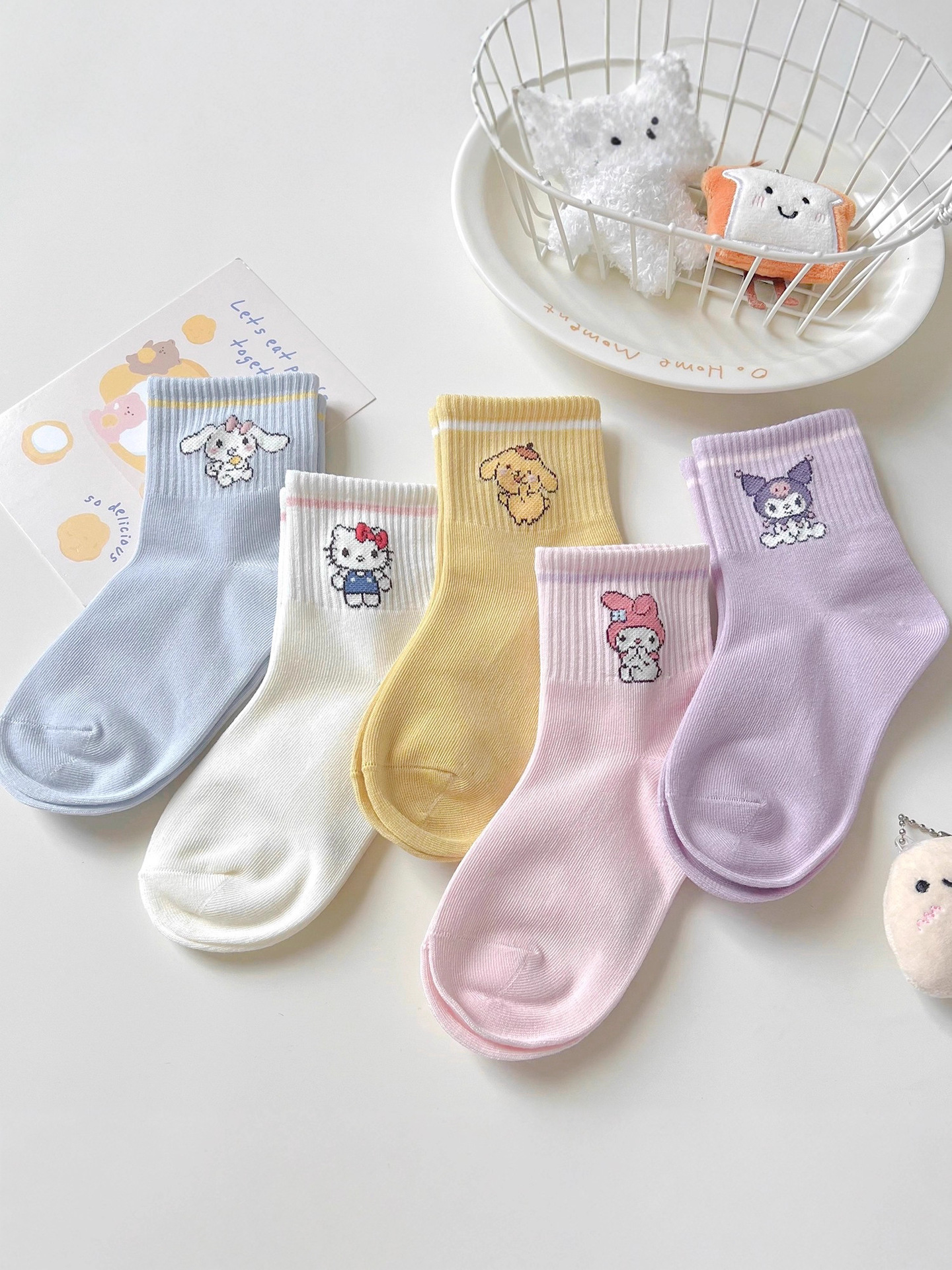 Cotton children's cartoon demi-season knee socks, mid-length, suitable for spring and autumn 3