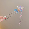 Retro Chinese hairpin with tassels, advanced Hanfu, wooden hair accessory, high-quality style, Chinese style