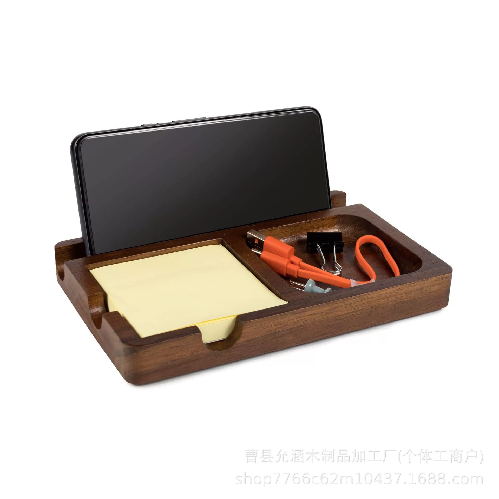 Бамбуковый офис настольный ящик для хранения мобильного телефона держатель для хранения многофункциональный держатель для заметок