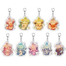 [Laminated] Pokémon Acrylic Keychain Pikachu Charmander Anime Peripheral Personalized Backpack Pendant