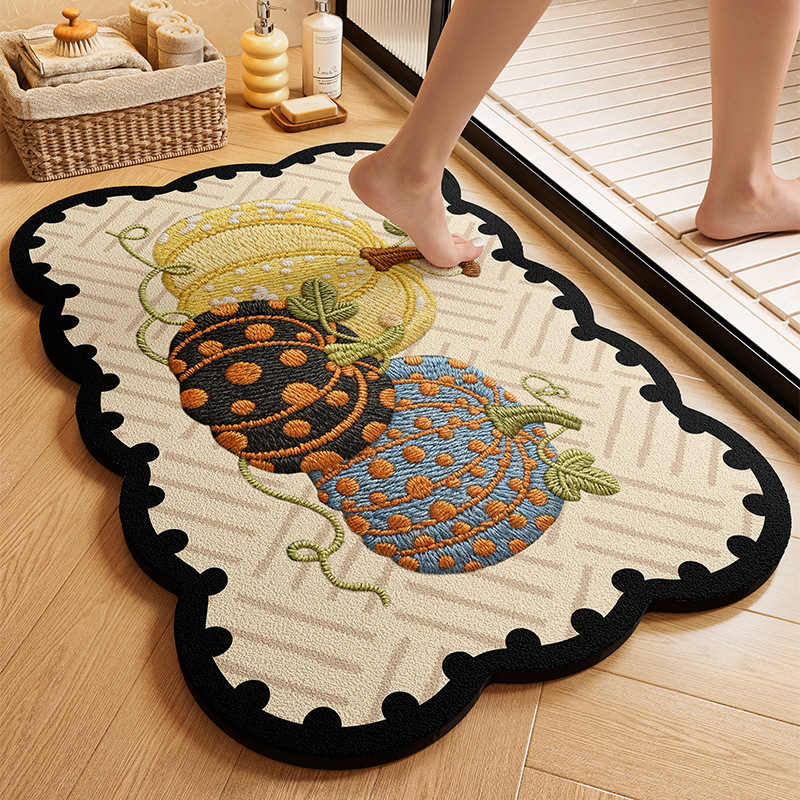 3D Visual Bathroom Floor Mats, Soft Diatom Mud Floor Mats, Household Toilet Anti-Slip Mats, Bathroom Wear-Resistant Foot Mats Can Be Shipped on Behalf of Others