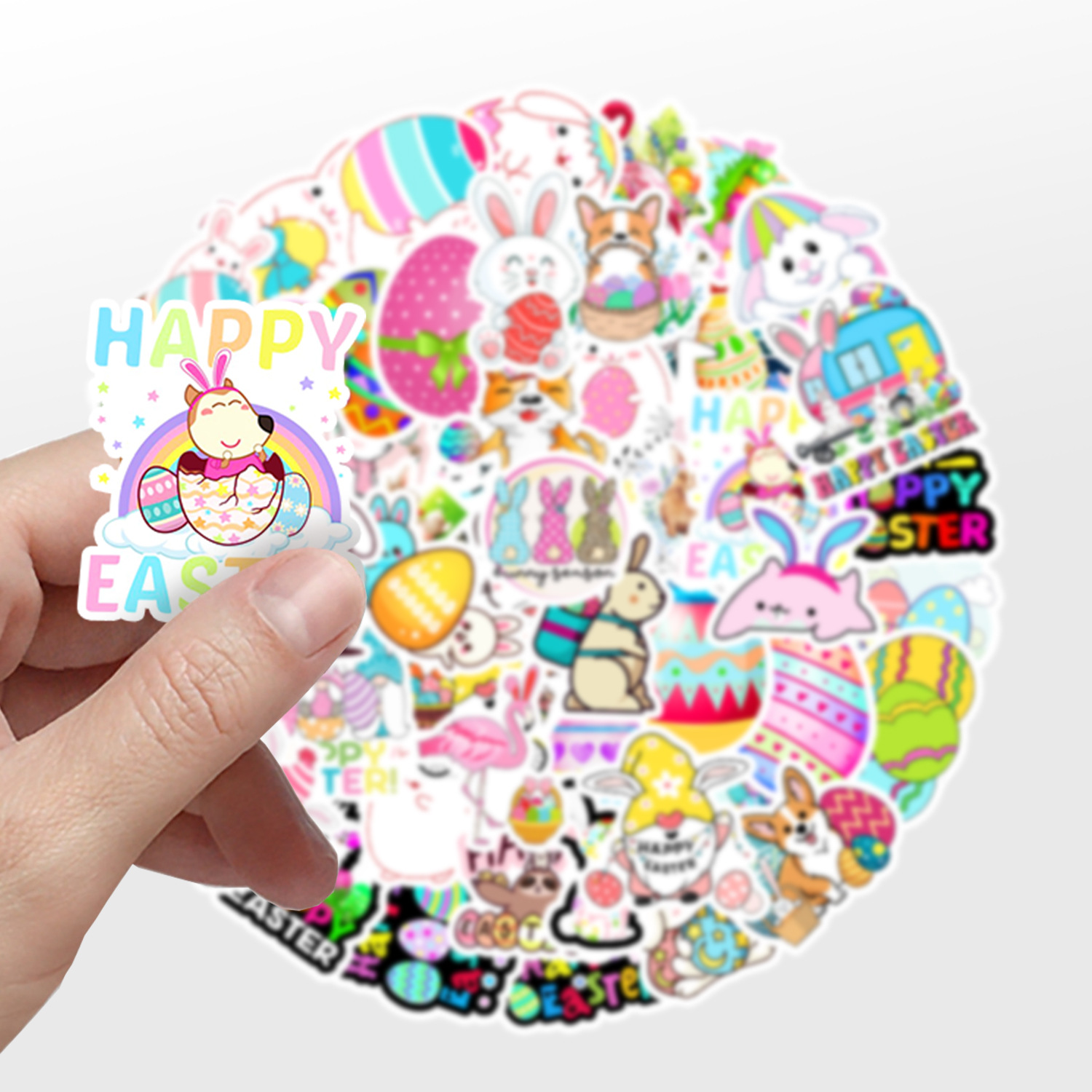 50 Pascua graffiti pegatinas coche teléfono móvil taza de agua pegatinas decorativas cuaderno Diario pegatinas a prueba de agua al por mayor