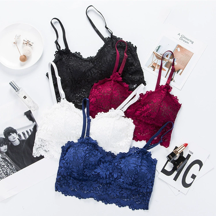 Подсолнух кружевной сексуальный красивый обернутый сзади бюстгальтер с трубкой для девочек двойной плечевой ремень пуш-ап без стального кольца слинг бюстгальтер нижнее белье для женщин