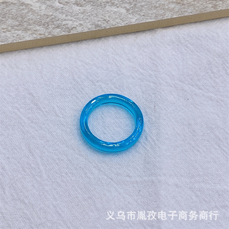 2022 Corea del Sur nuevo anillo fino de resina anillo de color caramelo estilo elegante anillo de moda personalizado anillo de dedo índice