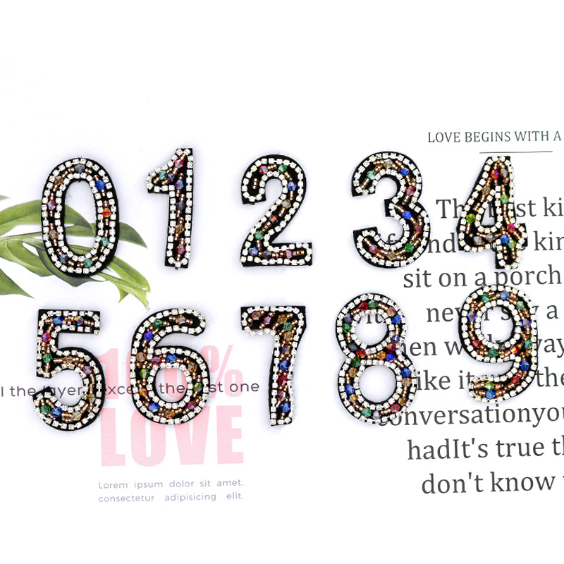 数字钻链刺绣 钉珠服装辅料 厂家供应DIY可爱帽子配件