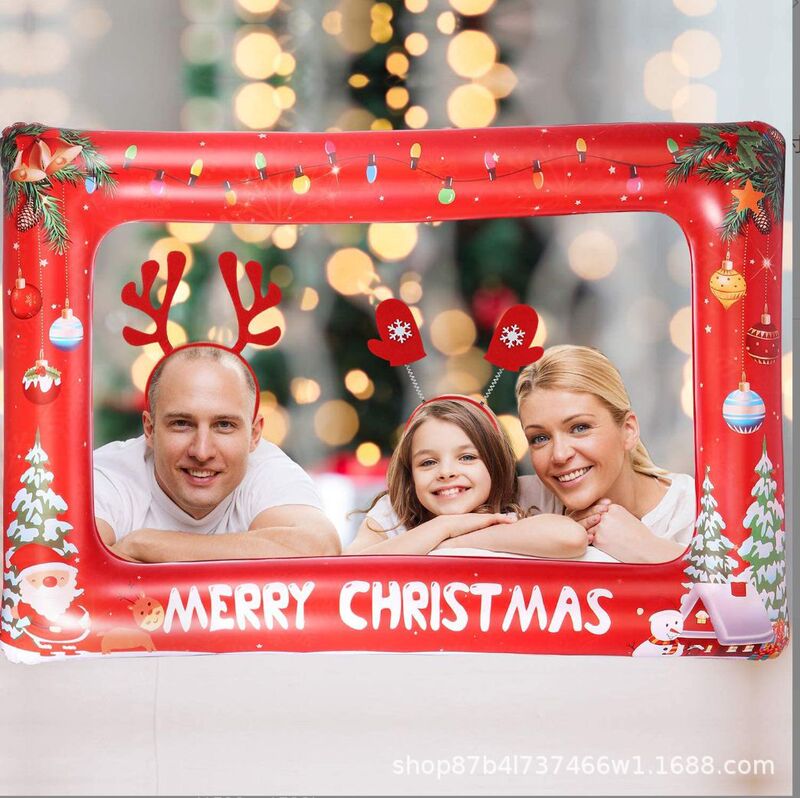 Supply Christmas photo frame hand-held inflatable photo frame Christmas activity site layout Christmas photo props Supply Christmas photo frame hand-held inflatable photo frame Christmas activity site layout Christmas photo props
