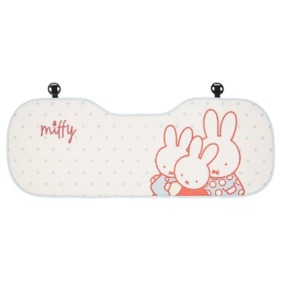 Cotton Car Neck Pillow Pillow | Waist support - honeycomb-miffy-seat-cushion-rear-blue-polka-dots
