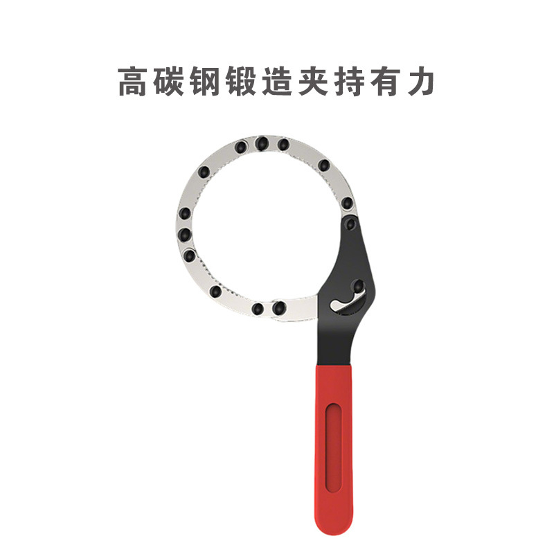 Llave para filtros de aceite de taller de reparación de automóviles al por mayor, llave para cambio de aceite, herramienta de filtro tipo esposas.