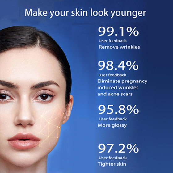 Foreign trade new gold microneedle ultrasonic gun compact anti-aging convergence pore RF beauty instrument HIFU ice hammer import