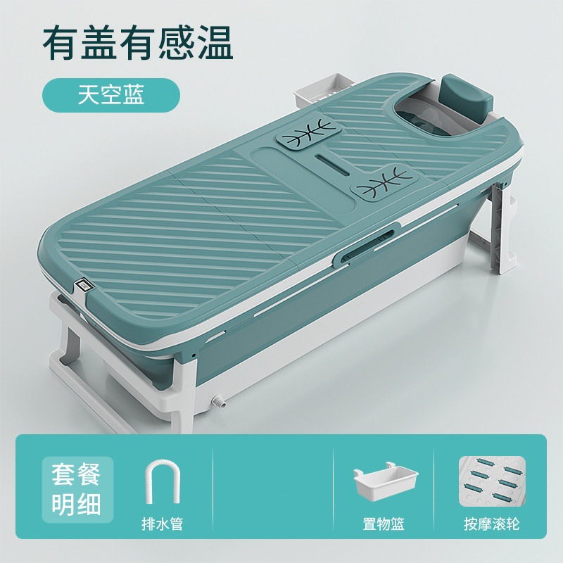 Cubo de baño plegable adulto baño cubo hogar cubo baño espesado cuerpo completo de plástico adulto bañera grande bañera