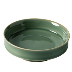 批發中式越窯青瓷壺承復古禪意干泡盤陶瓷茶具托盤高足茶點盤果盤