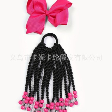 2024 nuevos niños africanos venden cuentas de trenza sucia cola de caballo de 14 pulgadas peluca de pelo NEWLOOK.