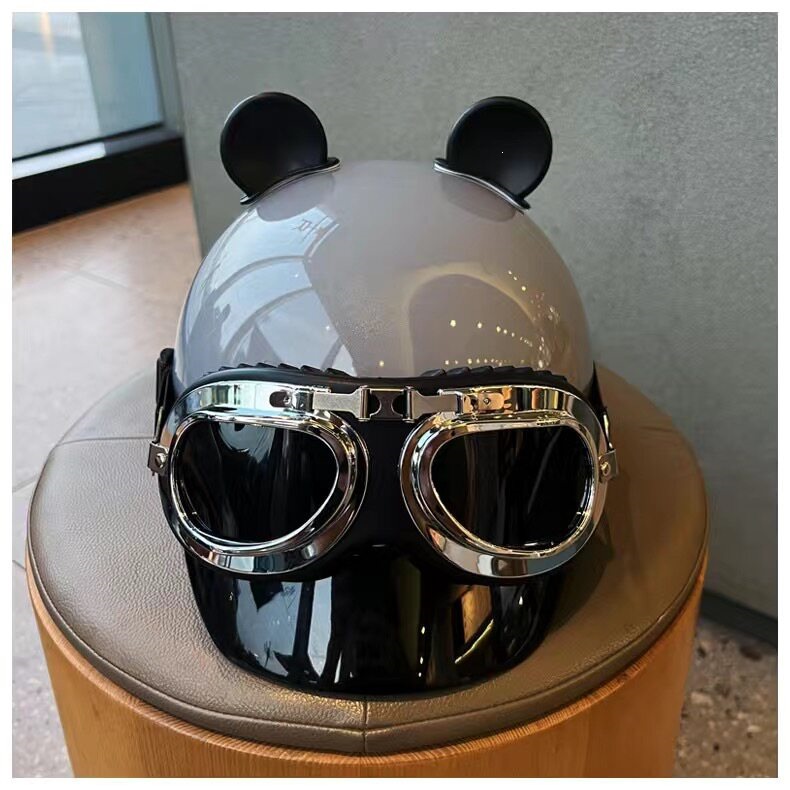 Suitable for vintage helmets, 3C certified, personalized for men and women, electric vehicle half helmet, suitable for all seasons, summer sun protection and safety