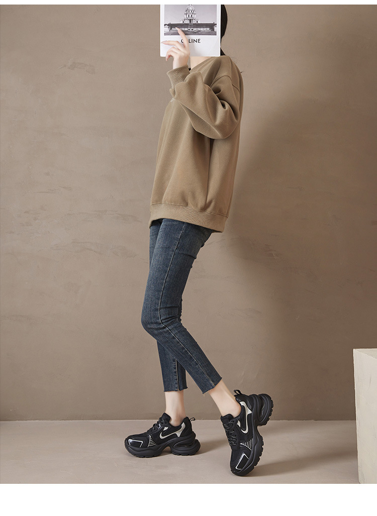 Zhao Yue Luo Xinghe Thick-Soled Silver Lu Si 2025 New Model Women's Dad Genuine Leather Height-Increasing Casual Sports_vogvips.com