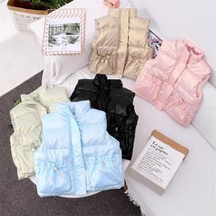 2022 Children's Down Vest Autumn and Winter Korean Style Girls' Baby Down Vest Wash-free Girls' Warm Vest