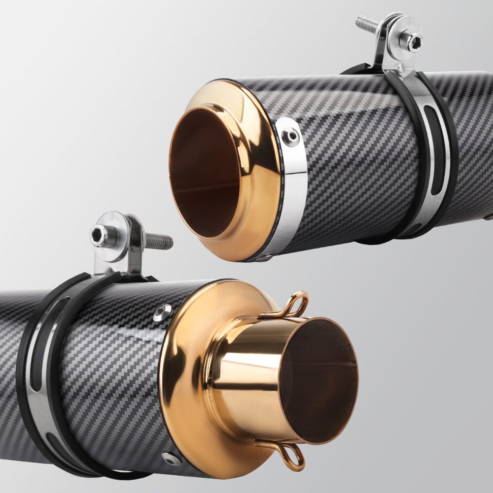 Motorcycle exhaust pipe modified SC gold 89 barrel 51mm caliber universal tail section stainless steel high temperature resistance