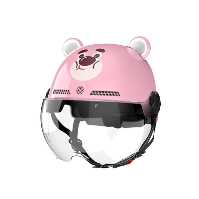 Basic Helmet for Electric Vehicles Motosiklet kaskı (dəbilqə) - strawberry-bear