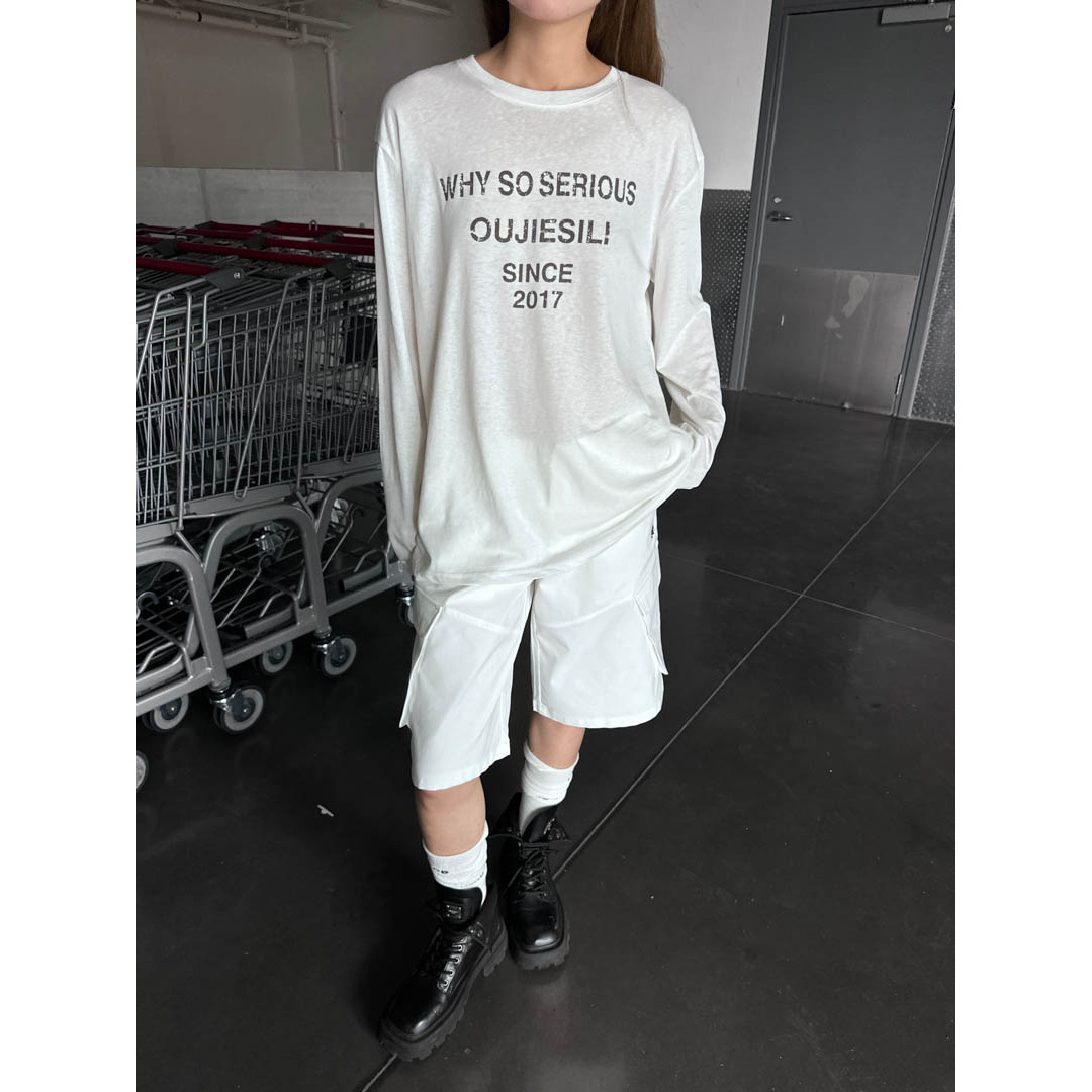 GAGD 종이 게으른 스타일 여름 얇은 통기성 크루 넥 썬 스크린 블라우스 미디 긴팔 티셔츠 여성용 트렌디