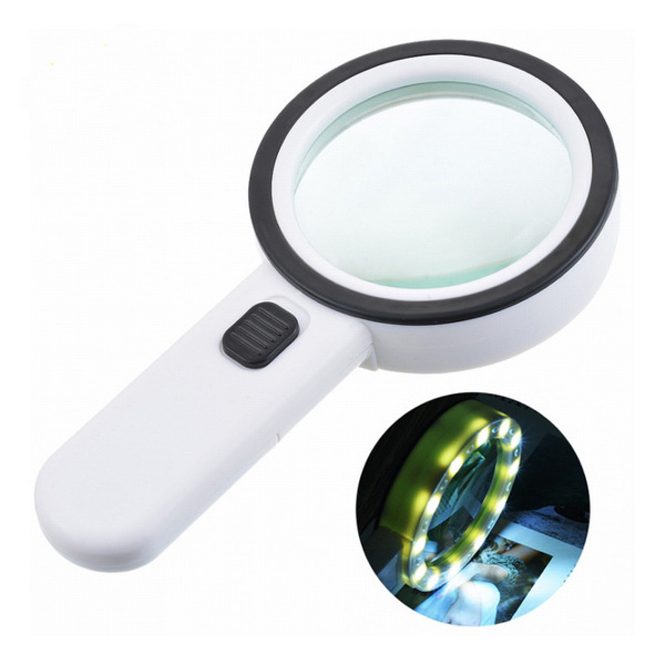 handheld magnifying glass with light
