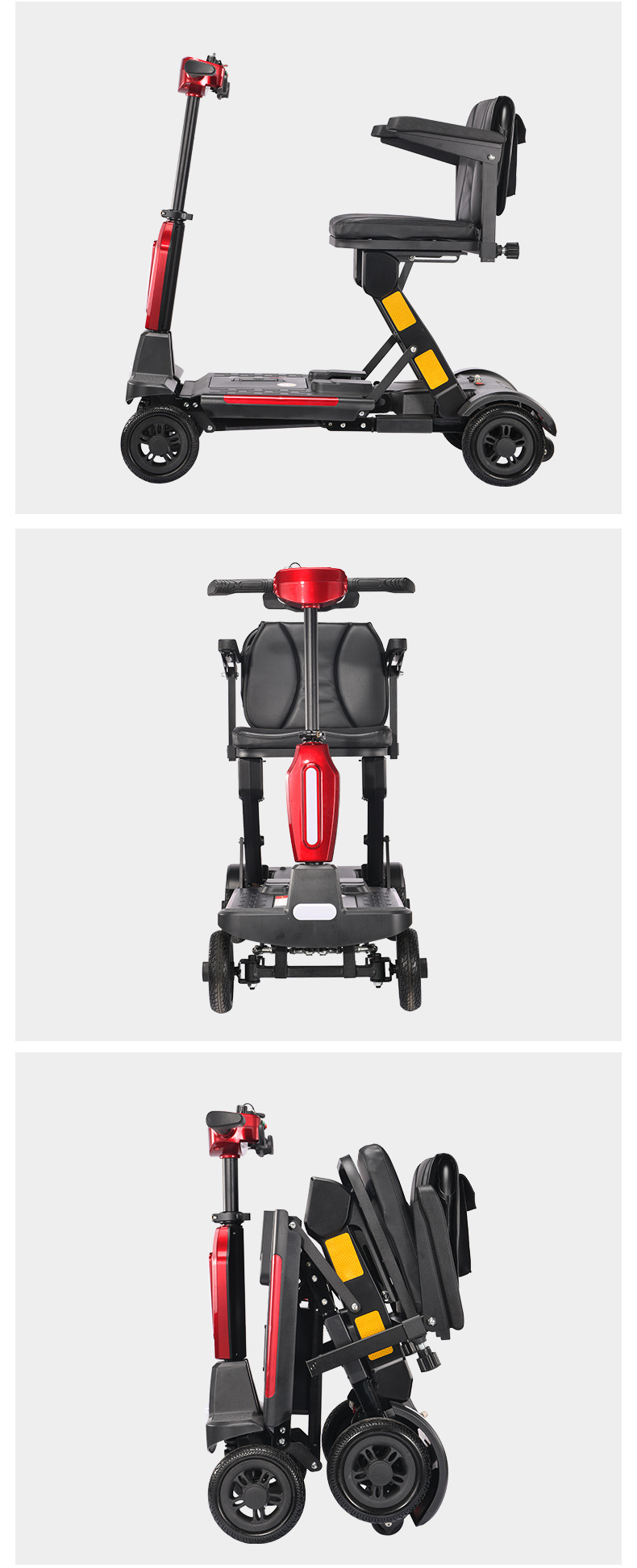 New Cross-Border Automatic Folding Scooter Electric Wheelchair to Help the Elderly Four-Wheel Electric Vehicle Wholesale and Foreign Trade