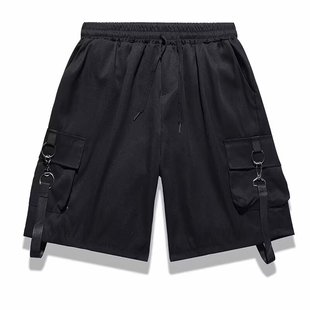Summer Pants plus size Sports Thin Shorts Men's Trendy Brand Five-point American Design Niche Sense Casual New Loose