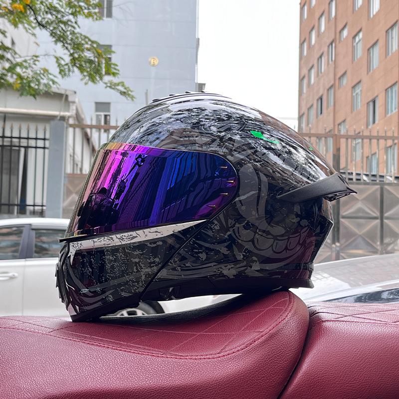 Orz casco de coche eléctrico masculino y femenino casco de verano doble espejo trasero medio completo personalidad cuatro estaciones pareja Bluetooth