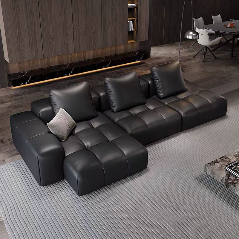saba像素沙发客厅原版设计师款意式极简牛皮模块组合真皮沙发