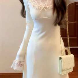 高级感法式温柔风连衣裙子女春秋冬季2025新款配大衣内搭打底长裙