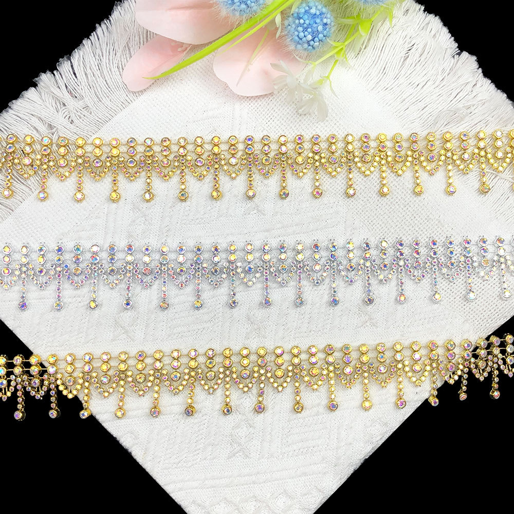 9米长现货新款苗族钻链手缝手工服装装饰链条少数民族diy花边辅料