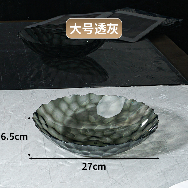 新款水晶钻纹果盘高档客厅创意家用糖果干果水果盘欧式超大号果盆|undefined