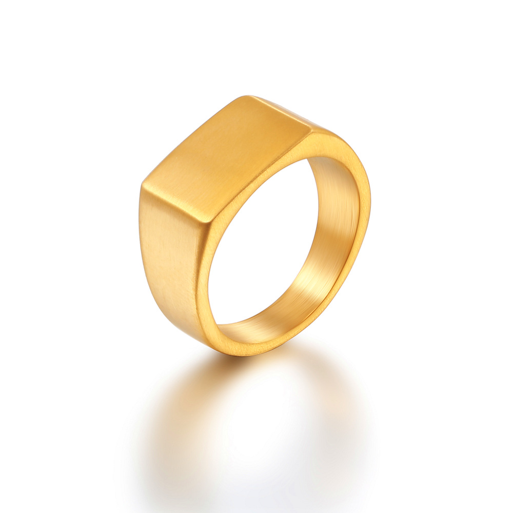 Matte glossy universal ring stainless steel hip-hop style