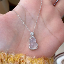 S925���y��Ȼ�׬�觺��J��Ů����ʽ�p��С�����|�������i���