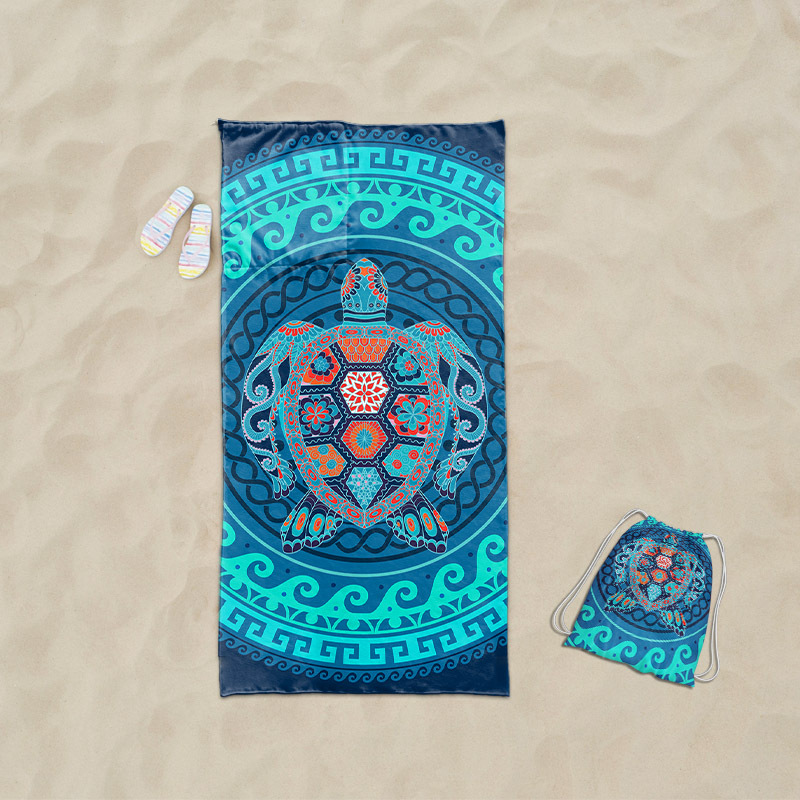 Mochila estampada toalla de baño mochila multiusos absorbente toalla de playa bolsa de toalla de playa de viaje de playa de playa de una pieza