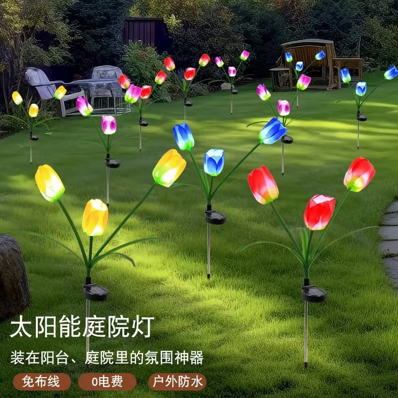 Luz solar de pino y ciprés al aire libre girasol jardín jardín globo aerostático juncos decoración al aire libre bola de diente de león