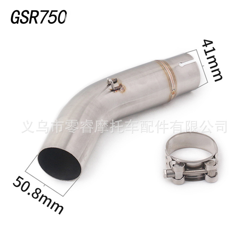 Motorcycle Exhaust Pipe Gsxr 1000 600 750 K5 K6 K7 K8 K9 K10 Stainless Steel Middle Section