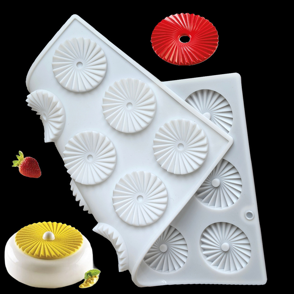 15 molde de pastel de flores rotativas 589 chocolate molde de silicona pudín molde de pastel de postre jabón utensilios