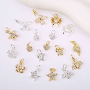 14k��ɫ΢��ʯ���ĵ��������쉋 ˮ��diy�������朴���