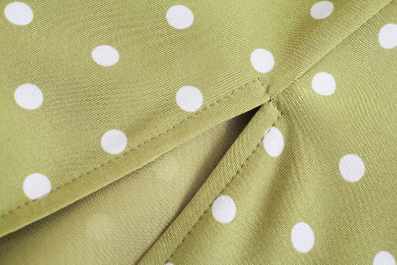 spring polka dot printing long skirt dress  NSAM36359