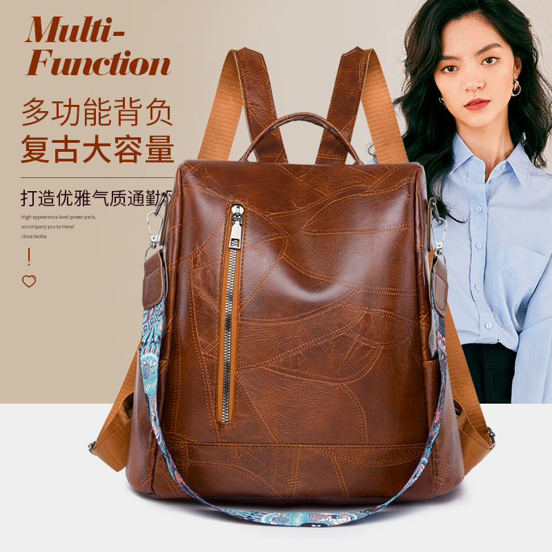 Ventas directas de fábrica nuevas señoras casuales mochila antirrobo moda un paquete de mochila de viaje multiusos mochila escolar marea