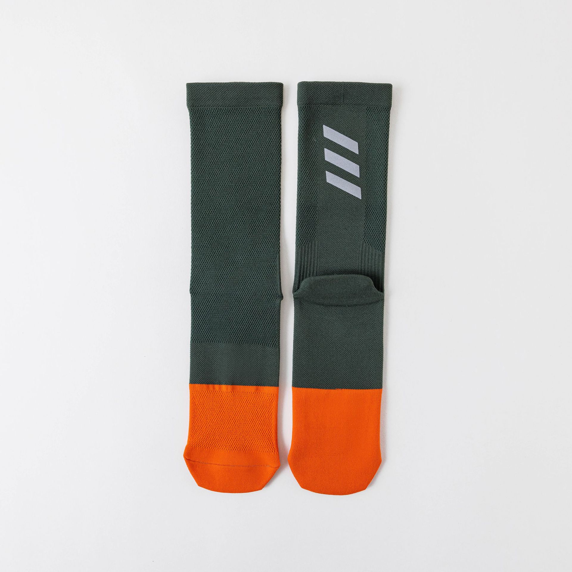 Jianyou 消臭、吸汗性、通気性、反射ソックス、サイクリングソックス、滑り止めロードバイクスポーツソックス、ランニング発光ミッドチューブソックス